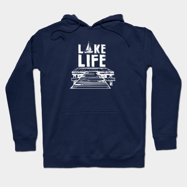 Lake Life on the Dock Hoodie by GreatLakesLocals